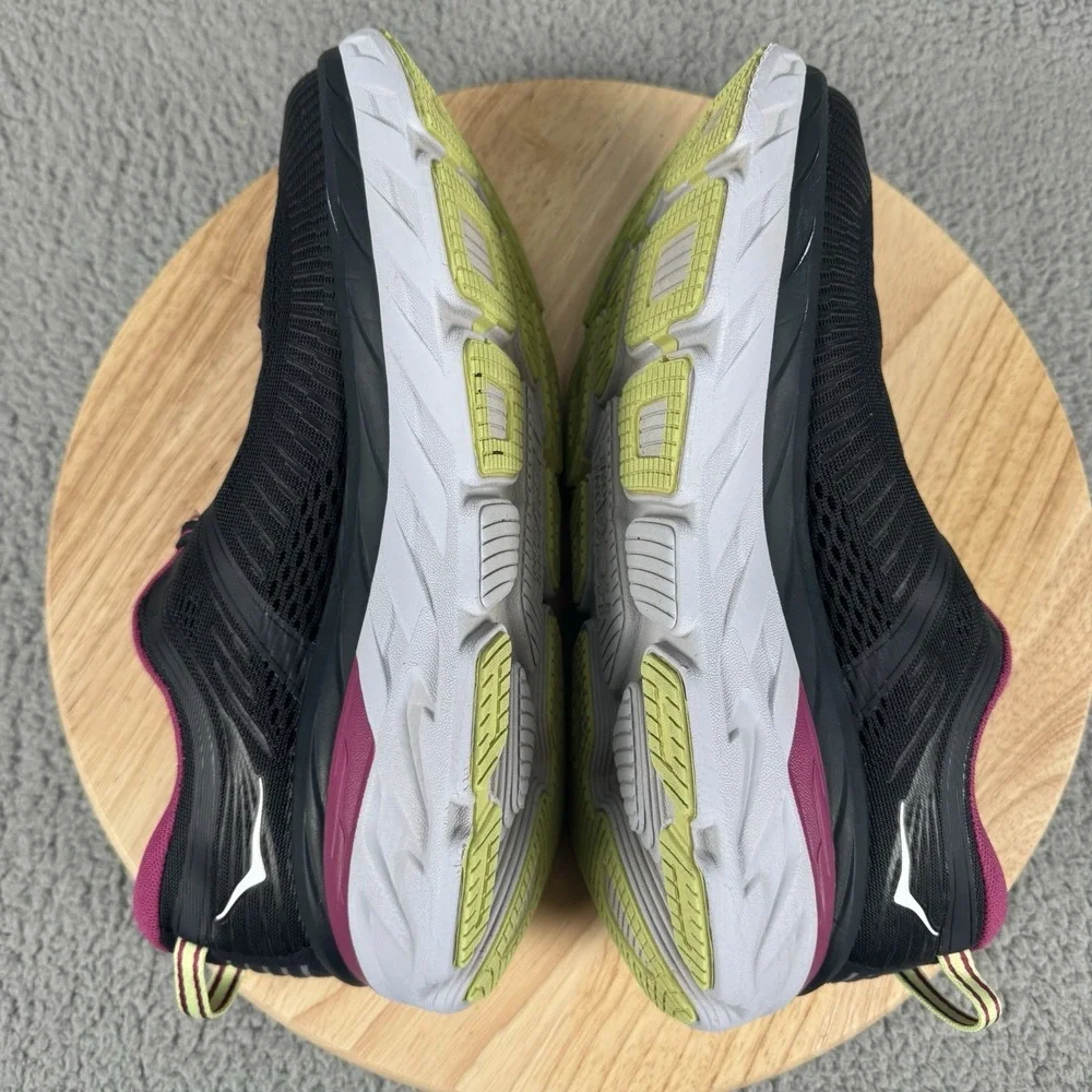 Hoka One One Bondi 7 Womens Size 10.5‎ Festival Fuchsia Lace Up Running Shoes